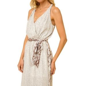 Snake Print Surplus Belted Jumpsuit